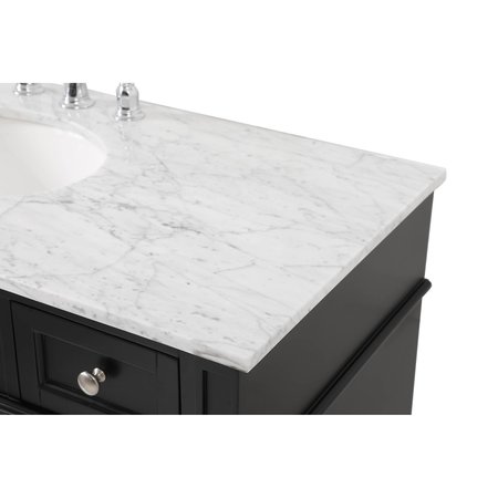 Elegant Decor 48 Inch Single Bathroom Vanity In Black VF12548BK